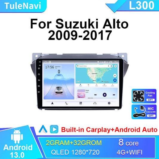 Car Radio CarPlay Screen for Suzuki Alto 2009-2017 Stereo GPS Multimedia Player