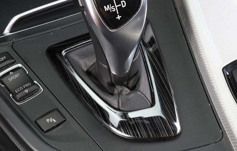 For 13-19 for BMW 3 4 Series GT Black Steel Central Console Gear Shift Panel Trim