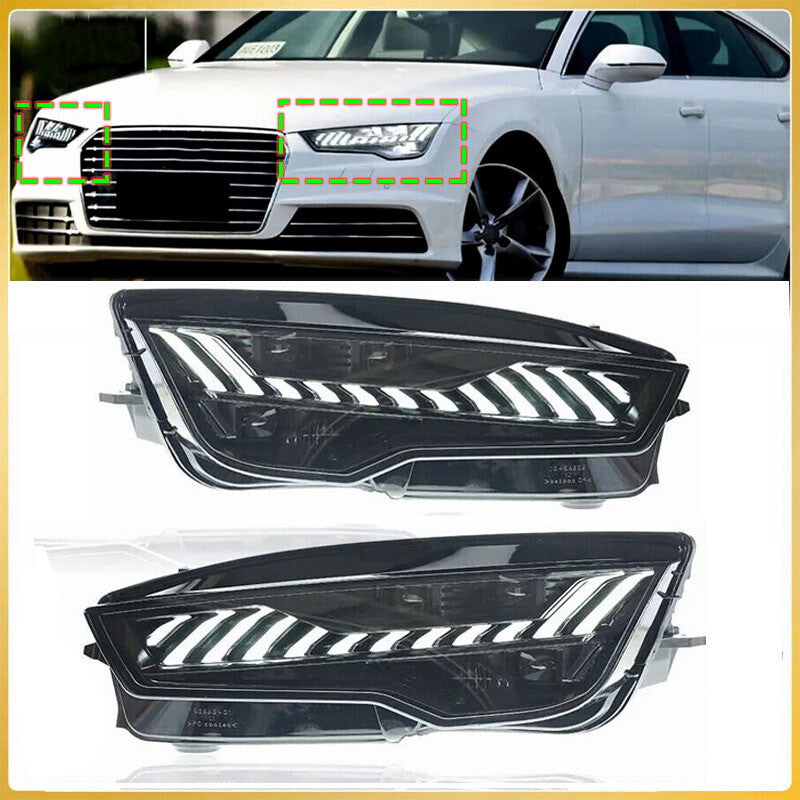 LED headlight assembly suitable for Audi A7, C7, RS7 2011-2018 sequential turning.