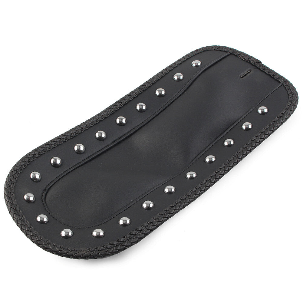 Black PU Leather Rear Fender Bib Studs Solo for Seat Fit for Kawasaki Vulcan 1500