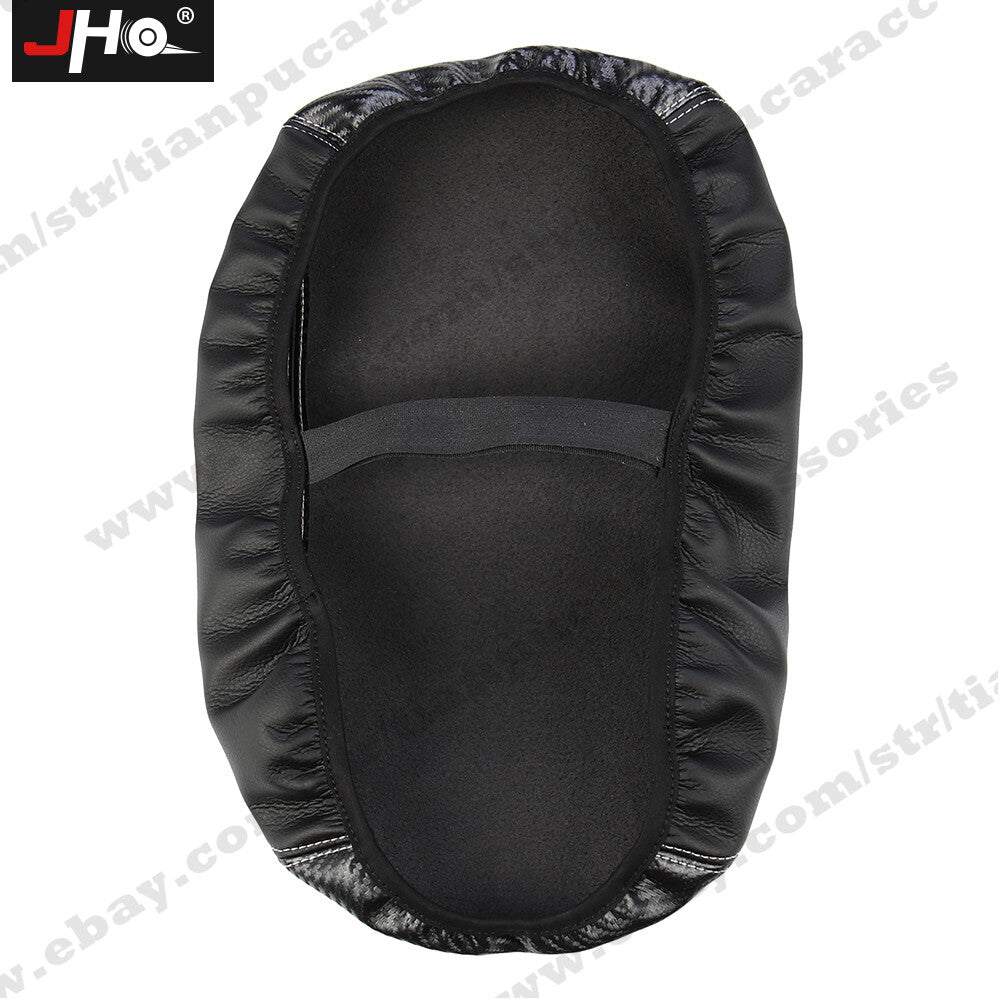 2020 for Ford Explorer Leather Center Console Lid Armrest Cover Skin Carbon Fiber