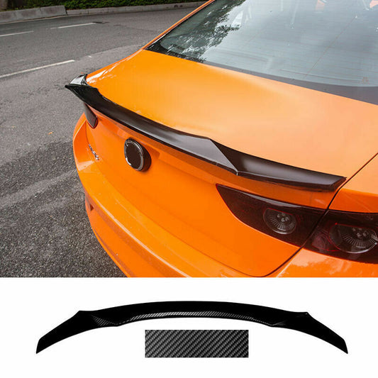 for Mazda 3 Axela sedan 2019-2023 Carbon Fiber ABS Rear Trunk Lip Spoiler Wing