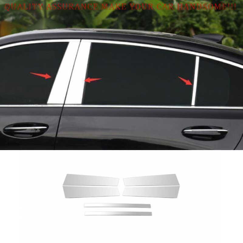 for Cadillac CT5 2020-2024 Chrome Outer Window Center BC-Pillar Post Cover Trims