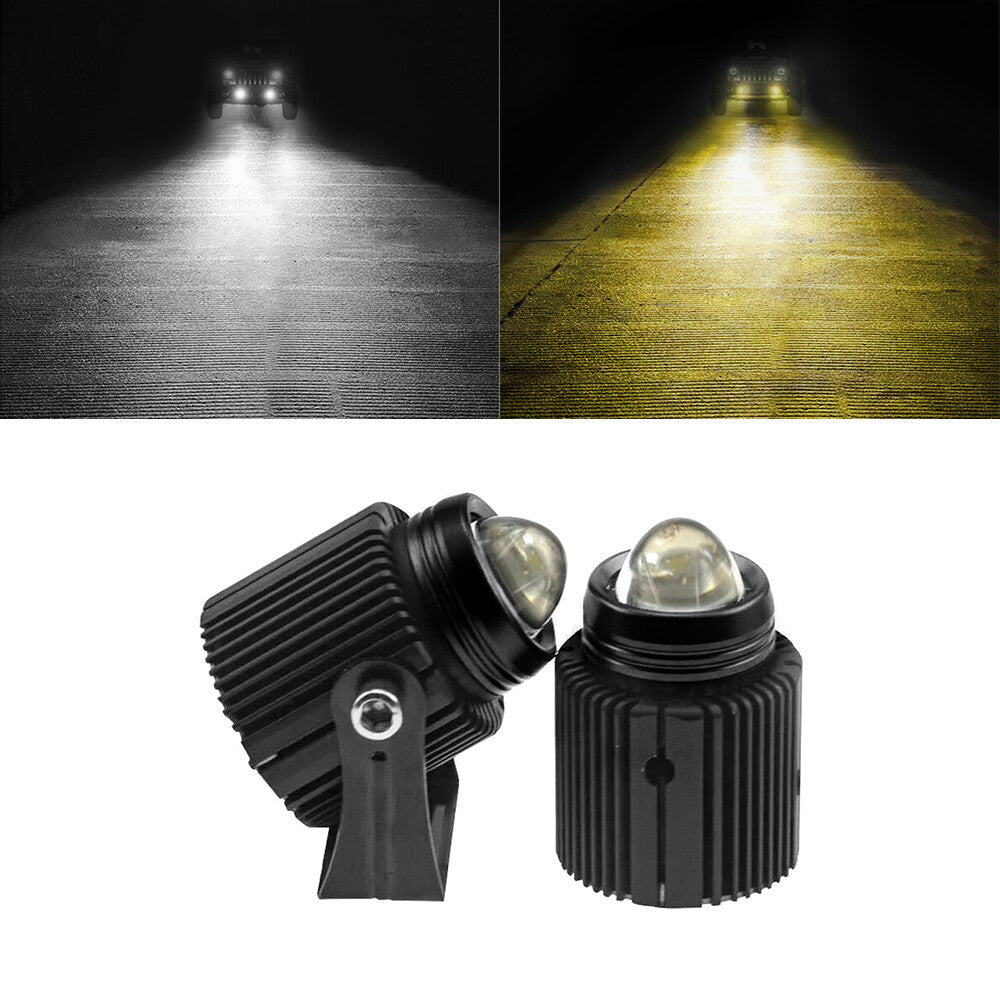 2pcs Fit Motorcycles Cars Trucks Boat LED Dual High Low Beam Headlight Spotlight