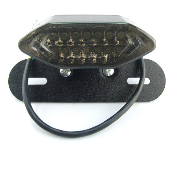 Smoke LED Rear Brake Light Turn Signal Stop Brake Universal License Plate