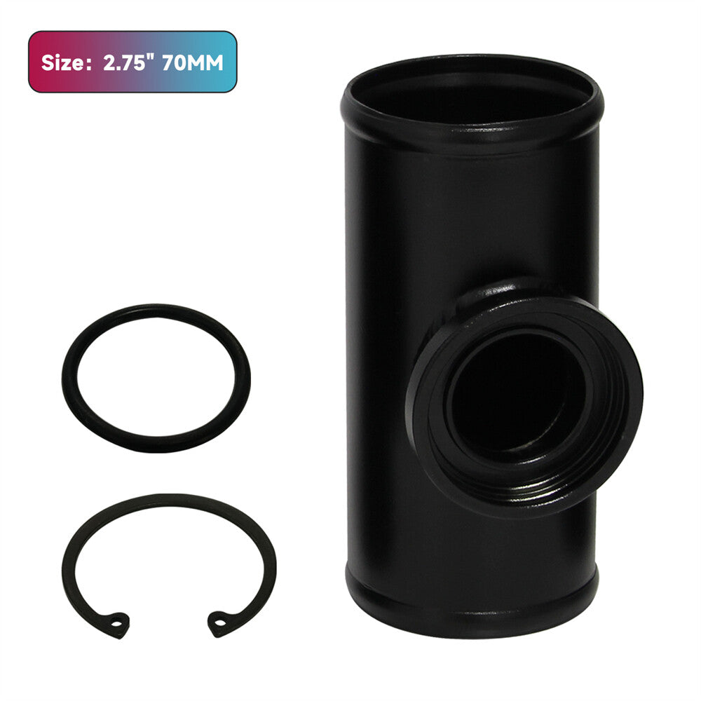 2.75 70mm Flange Adapter Piping SSQV SQV BOV Blow Off Valve Tube Pipe Black