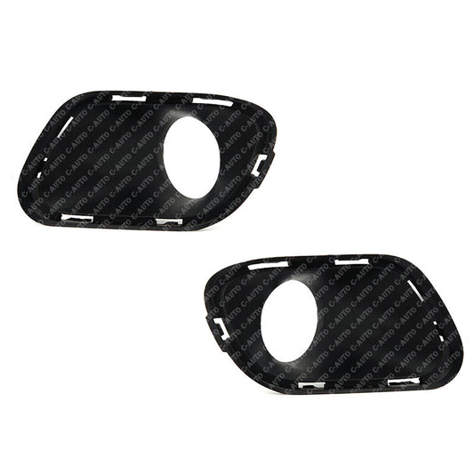 Pair Front LHRH Bumper Fog Light Lamp Cover Bezels for Jeep Cherokee 2014-2017