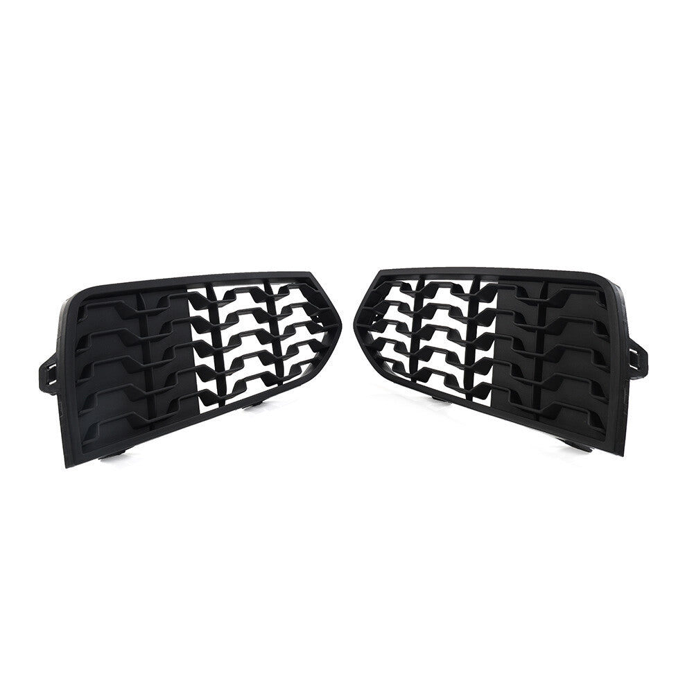 Pair Closed Mesh Front Bumper Fog Light Grille for BMW 2 Series F22 F23 M Sport