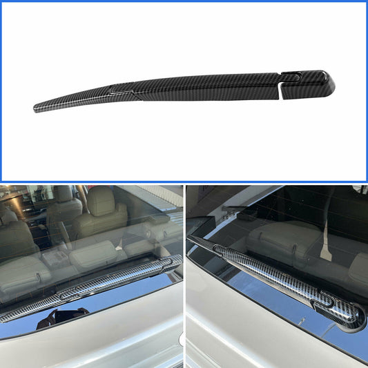 Rear Window Rain Wiper Cover Trim For 2021-22 for Toyota for Sienna ABS Carbon Fiber 3P