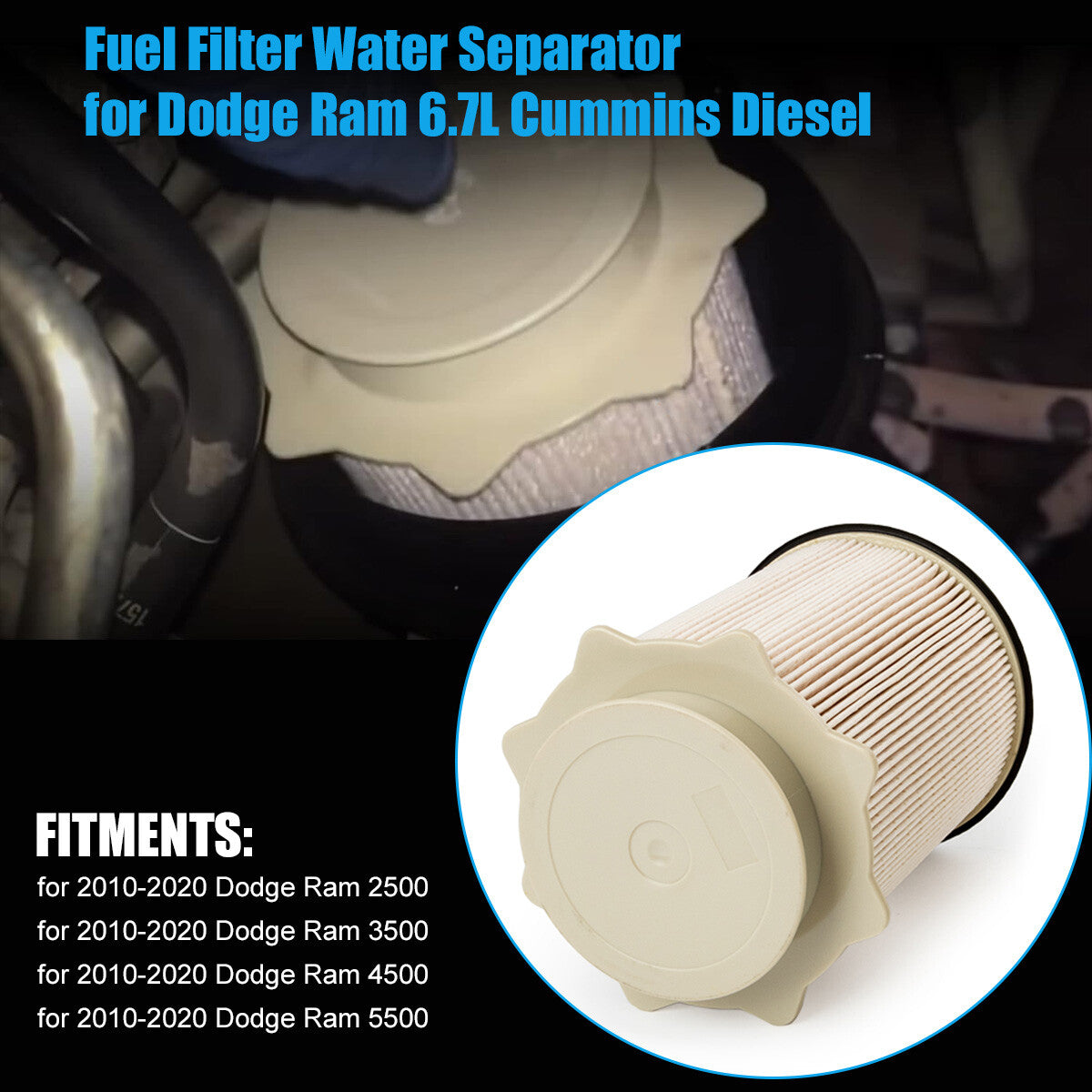 1xFuel Filter for Dodge for RAM 2500 3500 4500 5500 2019-2023 68157291AA