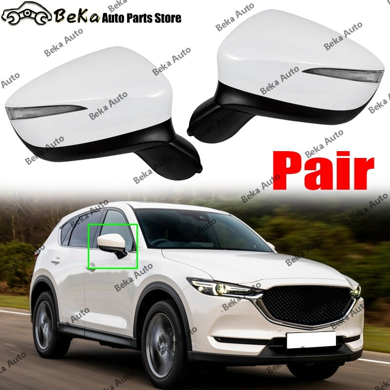 Pair for Mazda CX5 2015 2016 2017 LHRH Side Mirror W/ Signal Blind Spot (9pin)