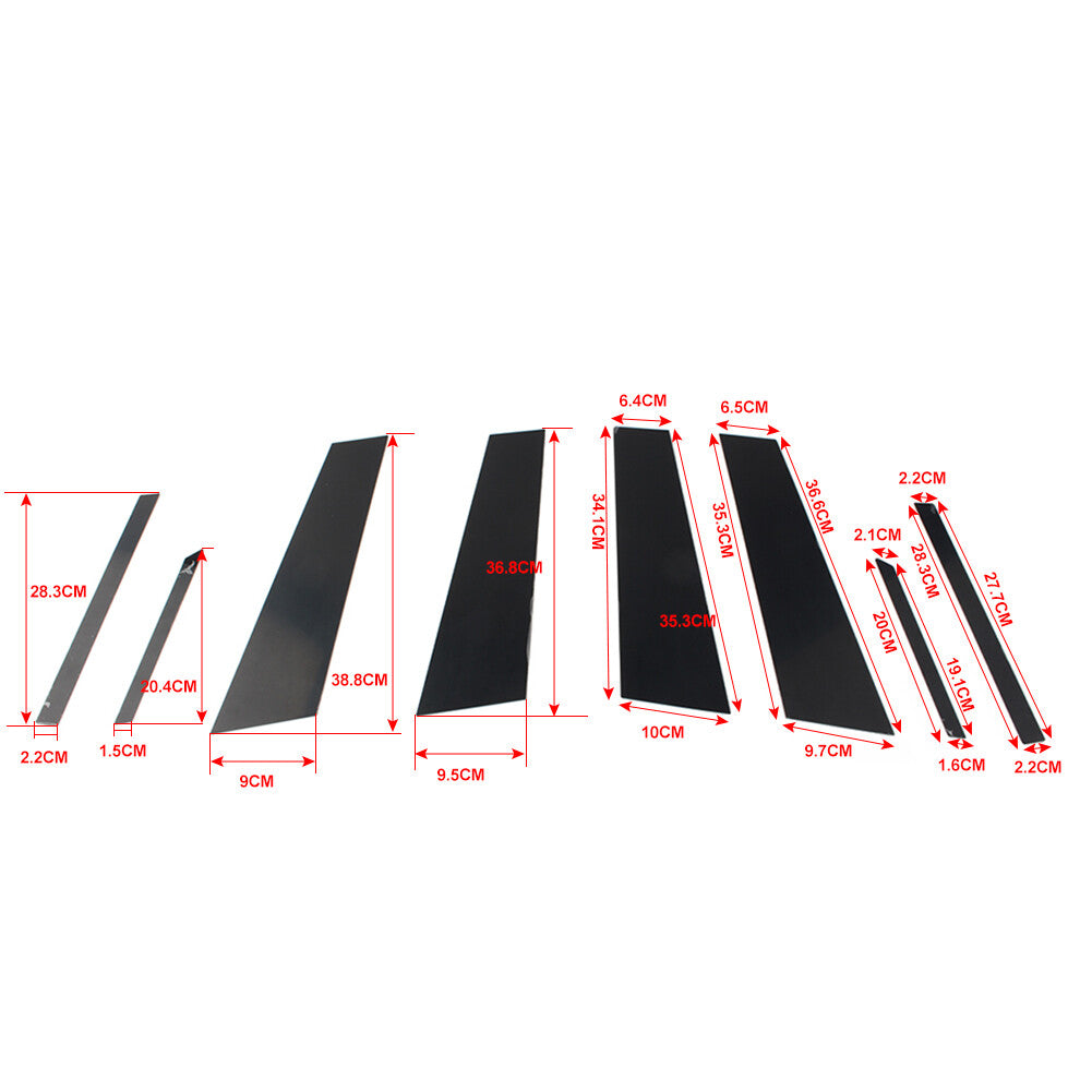 8Pcs Bright Black Car Door Window Pillar Post Cover Trim for BMW X2 F39 2018-21