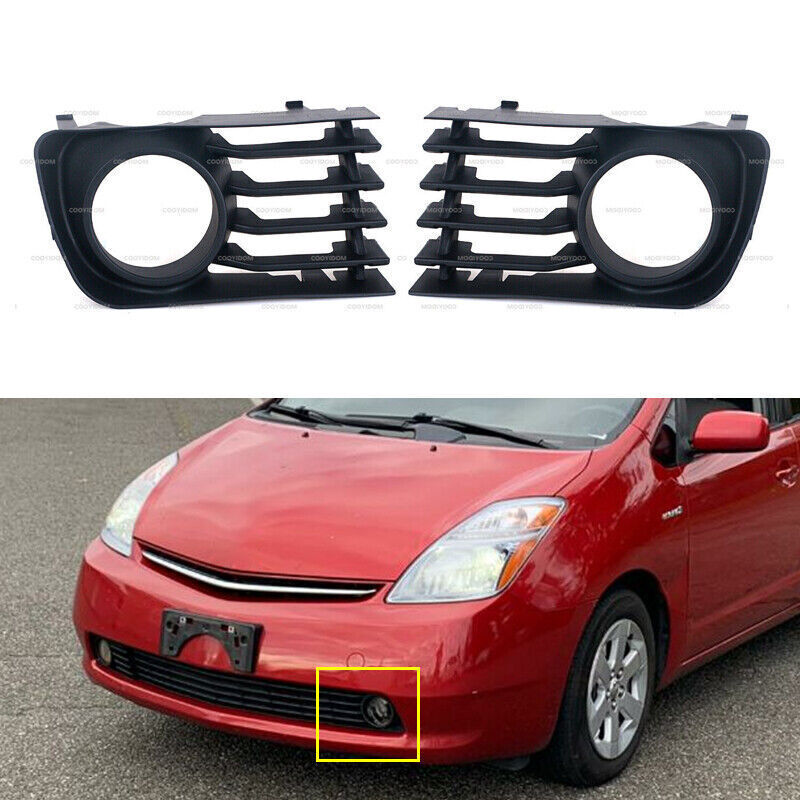 For 2004 2005 2006-2009 for Toyota Prius 2PCS Front Bumper Fog Lamp Cover Grille