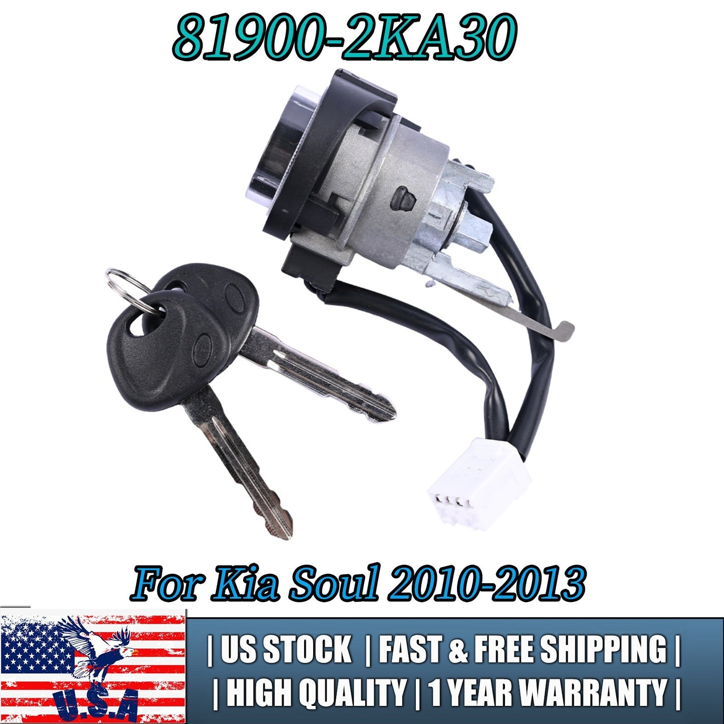 81900-2KA30 Ignition Lock Cylinder Switch for Kia Soul 2010-2013 (with 2 Keys)
