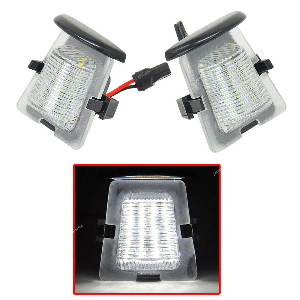2X License Plate Light Housing Only with LED Bulb For 2007-2018 for Jeep for Wrangler JK