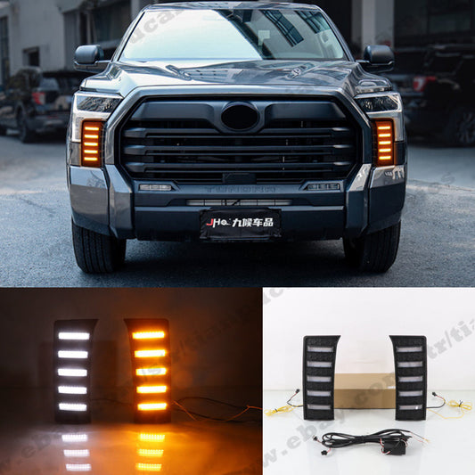 for Toyota Tundra 2022-2023 Daytime Running Lights LED DRL Fog Lamp Replacement