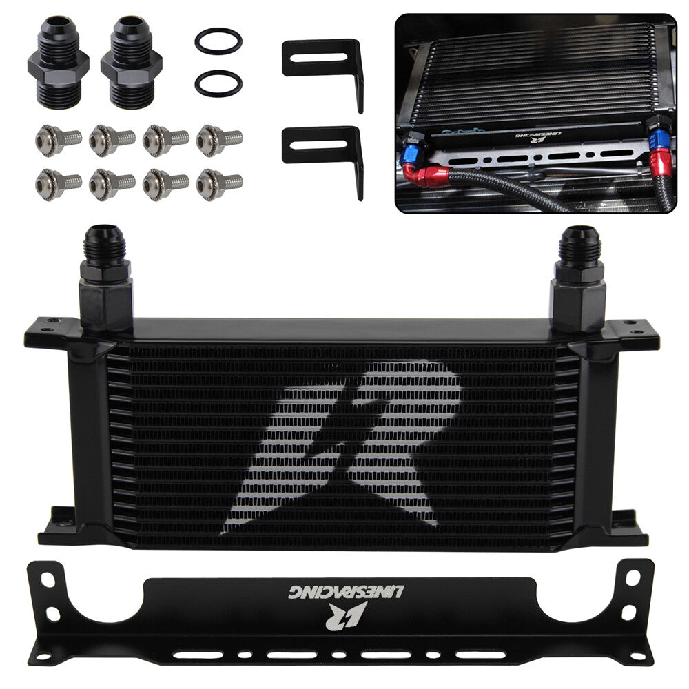 Universal 16 Row G1/2 248MM Oil Cooler + 2PCS AN8  AN10 Fittings + Bracket Kit
