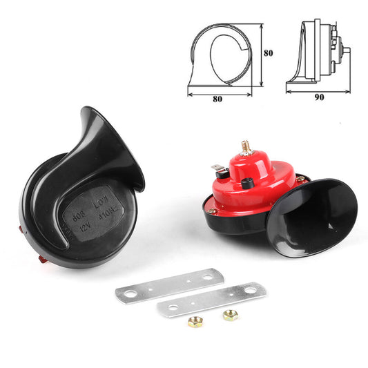Universal Car Horn Waterproof Snail Horn 110db Super High/Low Tune For 12V Power