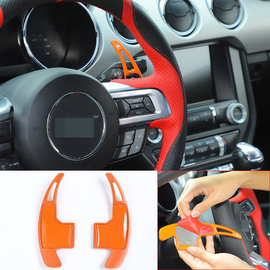 Steering Wheel Shift Paddle Shifter Extension for Ford for Mustang 2015+Alloy Orange