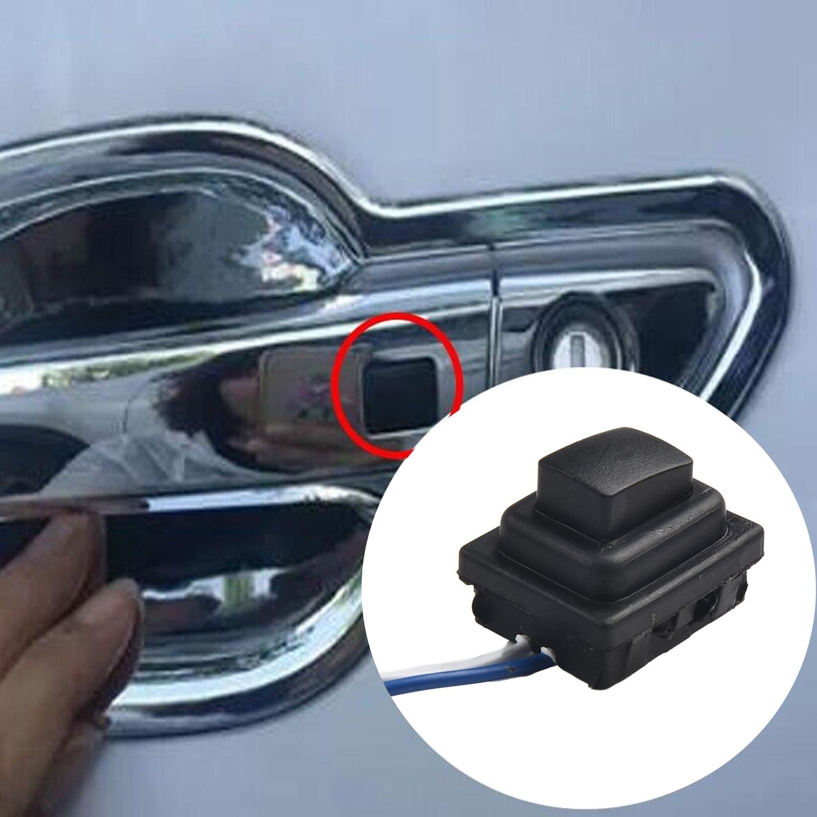 2x Front Outside Door Handle Small Button Switches for Hyundai for Tucson 16-20