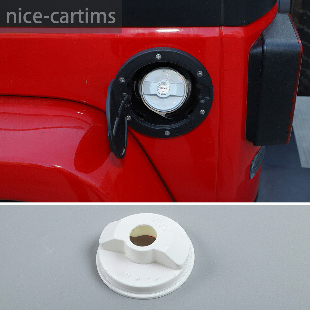 White Inner Fuel Tank Cap Door Gas Filler Cover for Jeep for Wrangler JK JL 2007-23