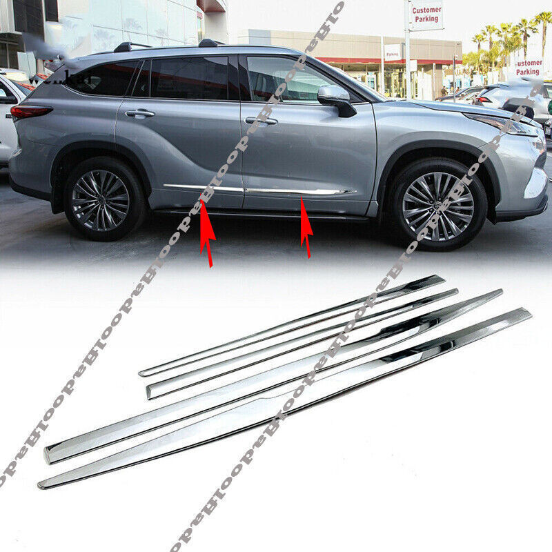 for Toyota Highlander 2020-2023 ABS Chrome Side Door Body Molding Trim Cover 4x