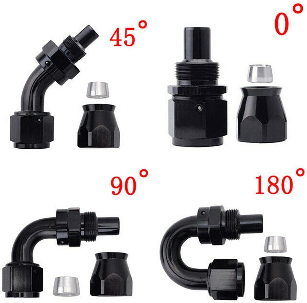 20-foot PTFE fuel line kit 6AN 3/8 inch fuel hose EFI LS E85 fuel hose fitting kit
