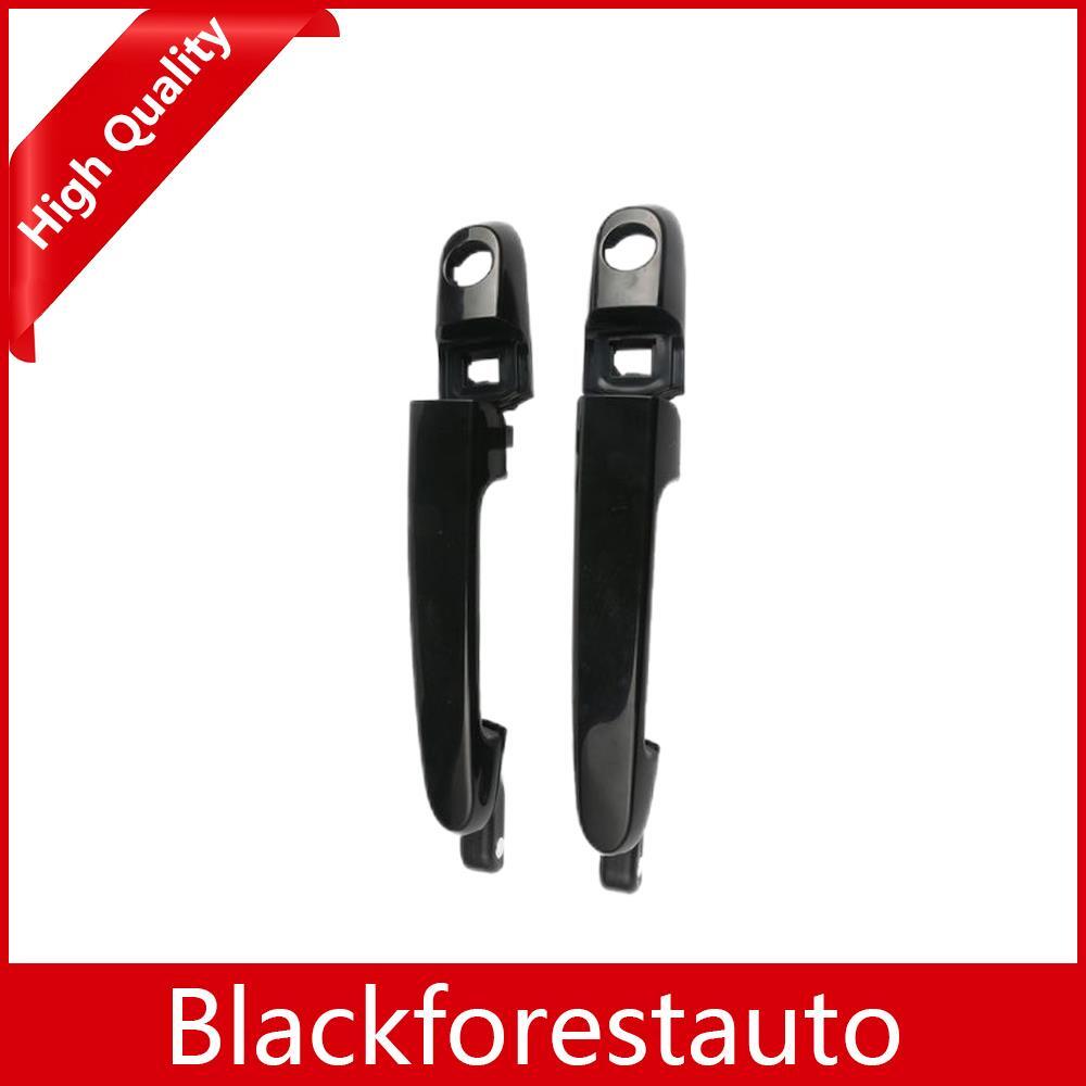 Set Outside Car Door Handle Front Left Right Black for 2006-2011 for Hyundai Accent