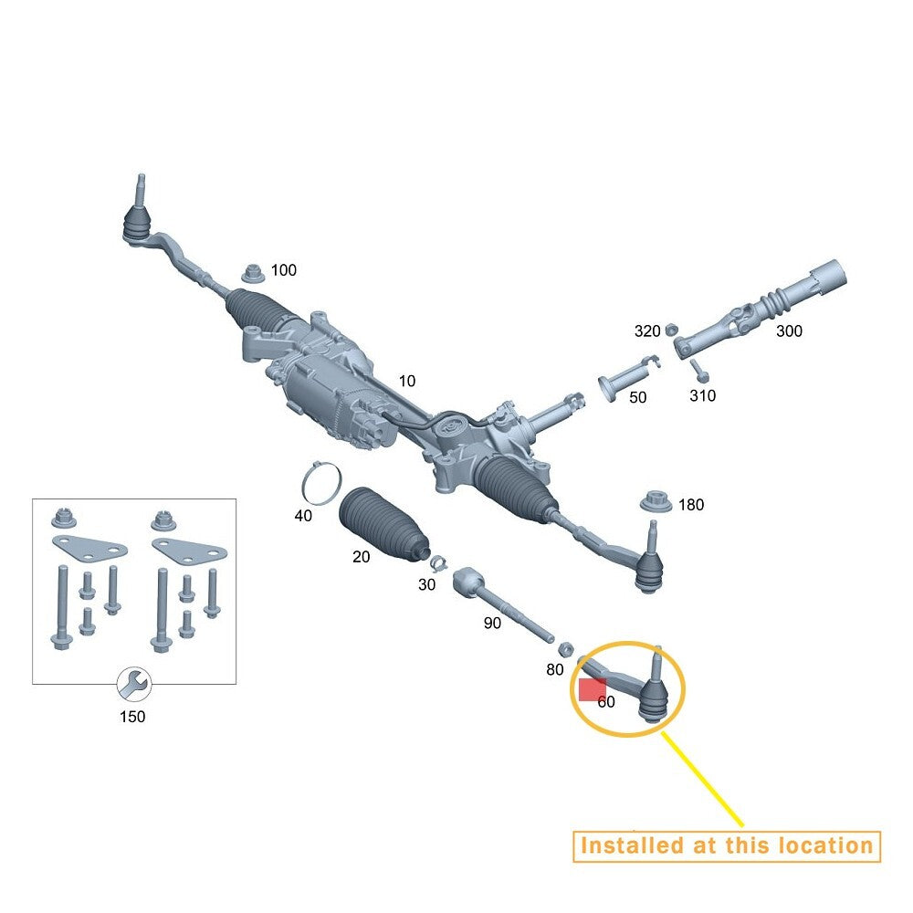 for Mercedes-Benz CE GLC AMG 43 external ball joint (R) Equipment Manufacturer: 2054600105
