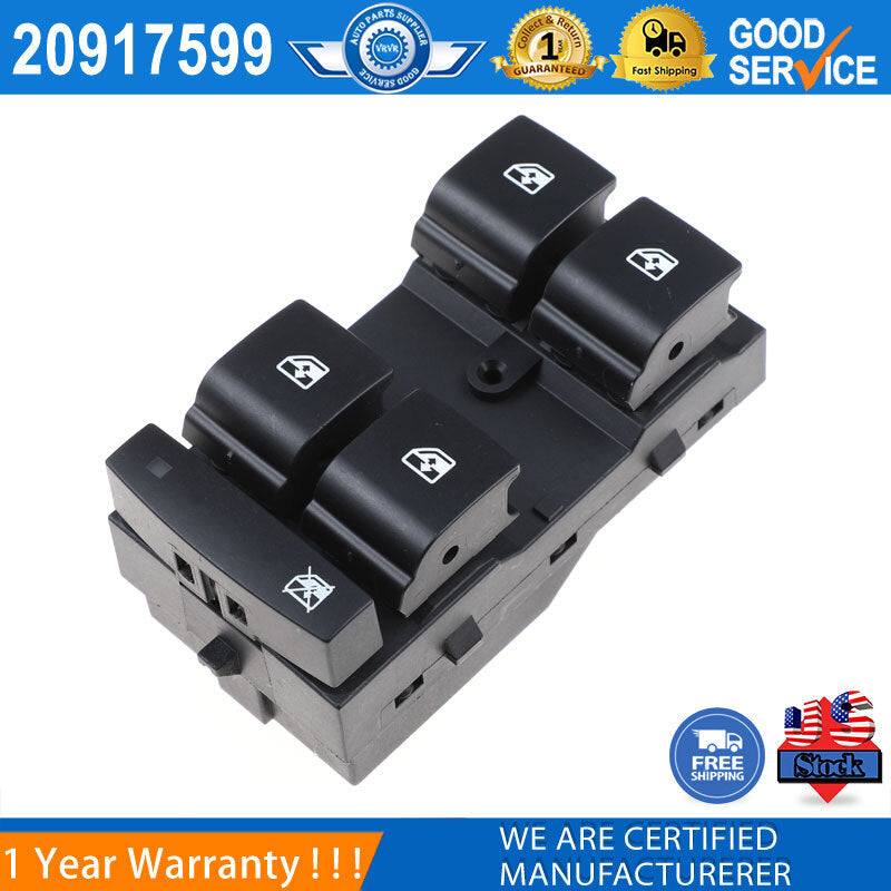 Power Window Switch 20917599 for 2010-2017 for Chevrolet Equinox front-drive side.