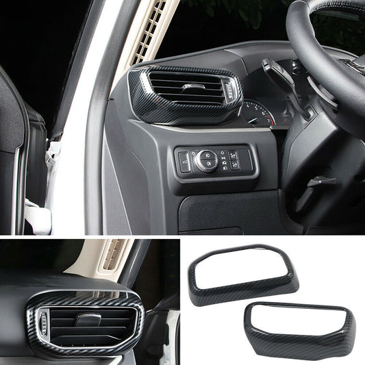 for Ford Explorer 2020-2022 ABS Carbon Fiber Dash Air Vent Outlet Cover Trim