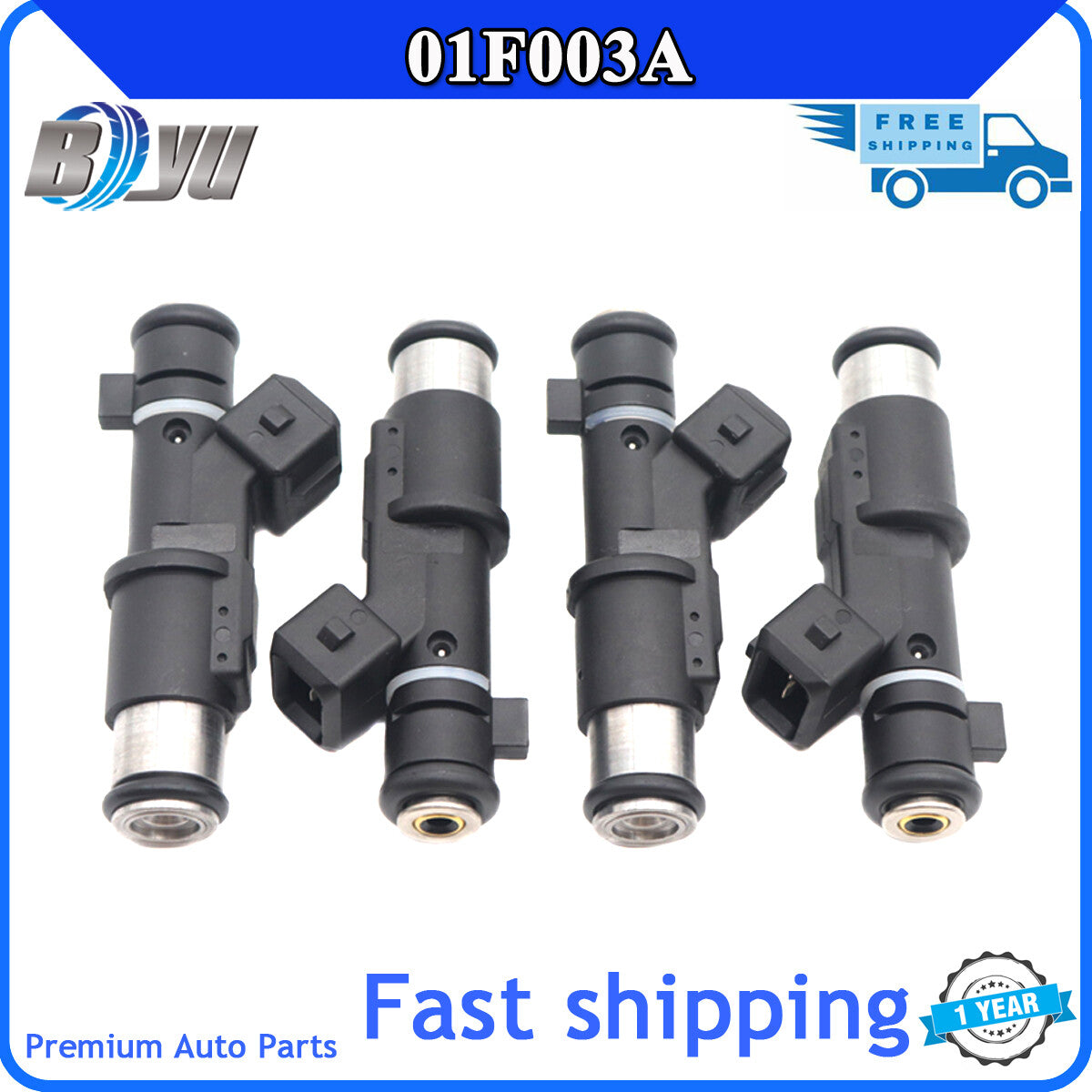 01F003A New Fuel Injector 4PCS for Peugeot 206 307 406 407 607 Expert for Citroen C5