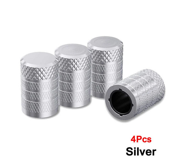 4-piece car tire valve cover rod air dust cover dice red for Mitsubishi