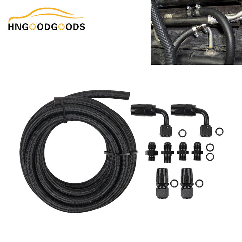 Automatic transmission cooler line kit for 4L60E  4L65E AN6 nylon braided hose