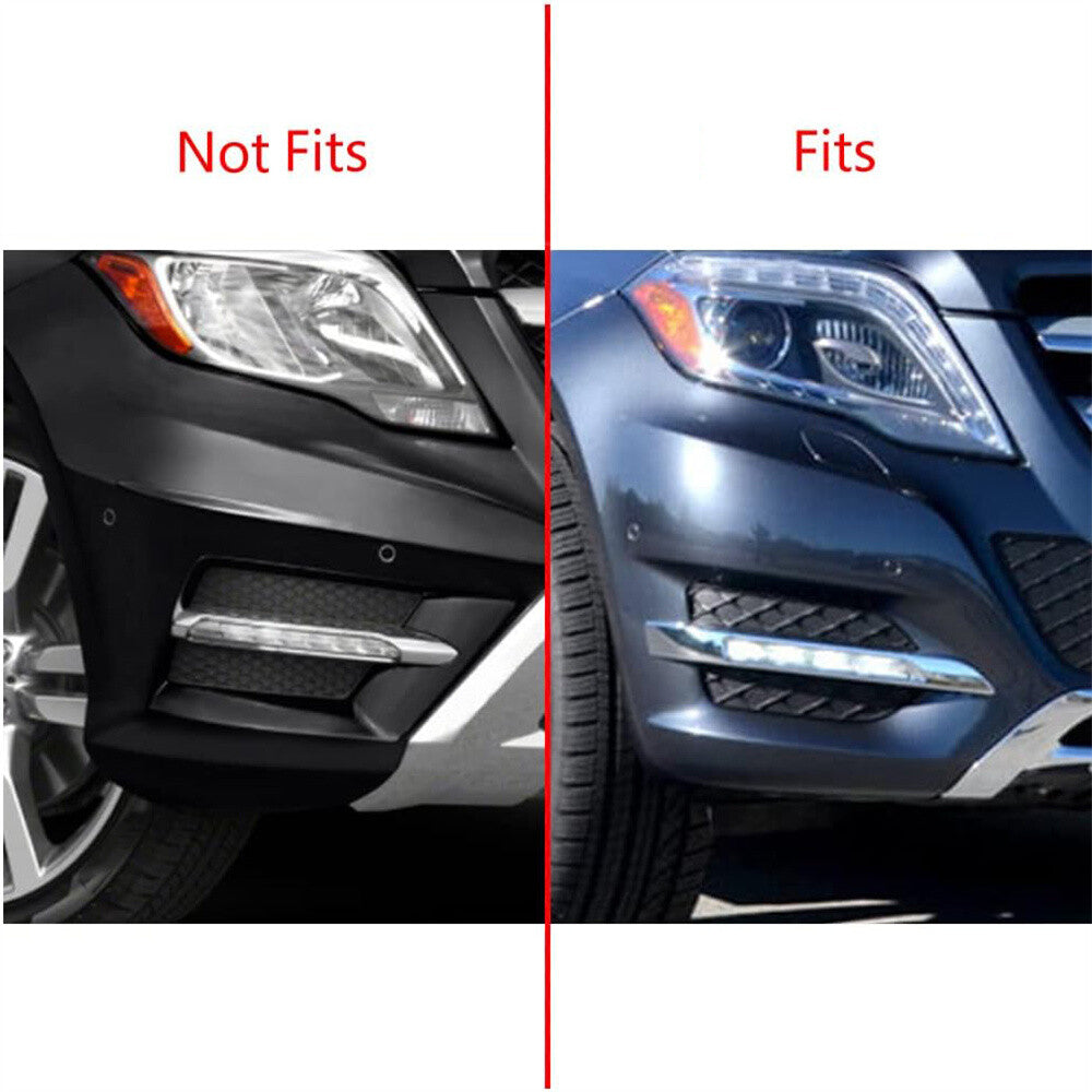 3Pcs Right Front Fog Light w/ Bezel Trim for Mercedes for Benz X204 GLK350 2013-2015