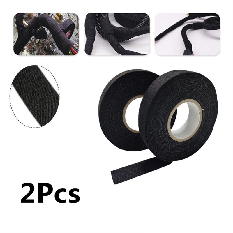 Car 15M Heat-resistant Flame Retardant Adhesive Cloth Tape Sticker Cable Wiring