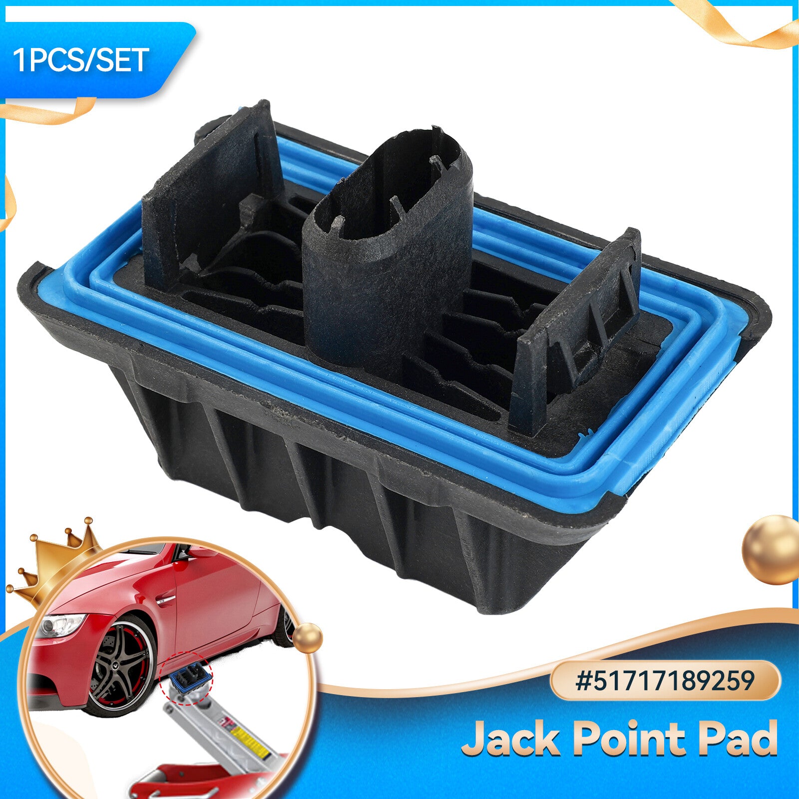 Under Jacking Point Pad for BMW X3 F25 X4 F26 X5 E70 F15 X6 E71 E72 #51717189259