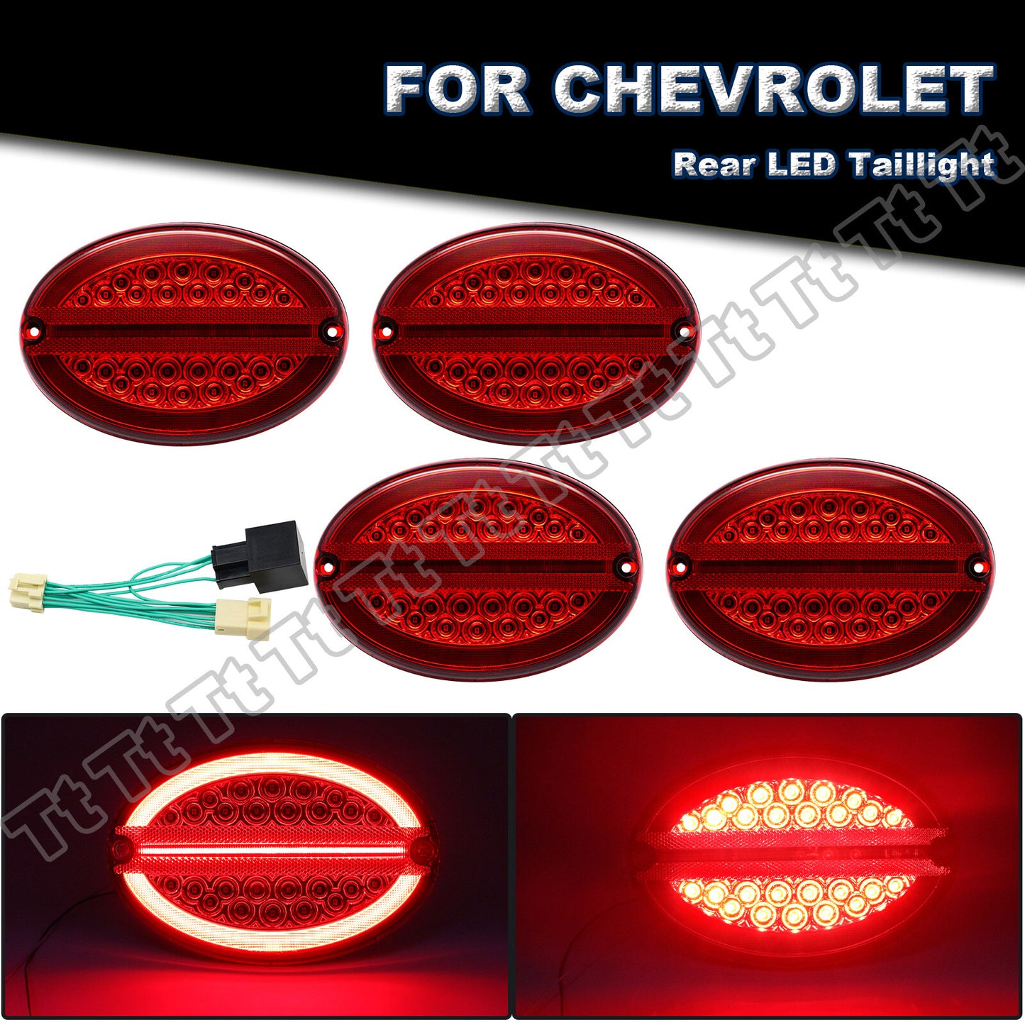 Suitable for 1997-2004 for Corvette C5 Halo LED taillights with brake lights and super flashing beams.