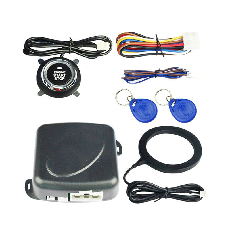 Car Start Stop Button Engine Push Start Button Alarm RFID Lock Keyless System