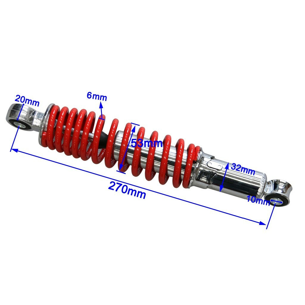2 x 270mm 10.5-inch front shock absorbers suitable for all-terrain vehicles, go-karts, off-road bikes, 110cc, 125