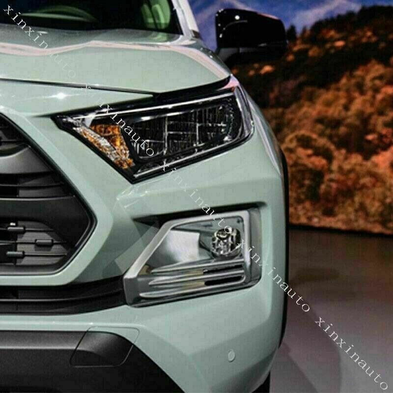 for Toyota RAV4 2019-2022 ABS Chrome Front Fog Light Lamp Moulding Trim Cover 2X