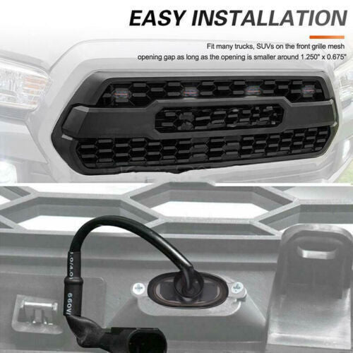 for Ford F150 2014-2024 Front Grille Amber Smoke LED Light Style DRL Lamp