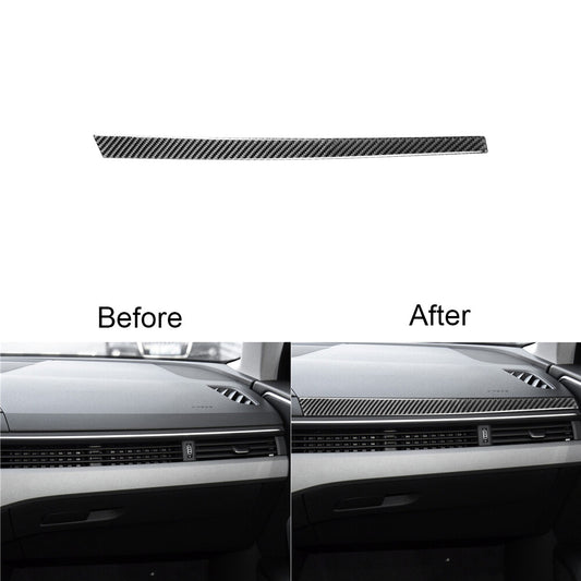for Audi for A4 B9 2017-19 Carbon Fiber for Co -pilot Console Decorative Strip Cover Trim