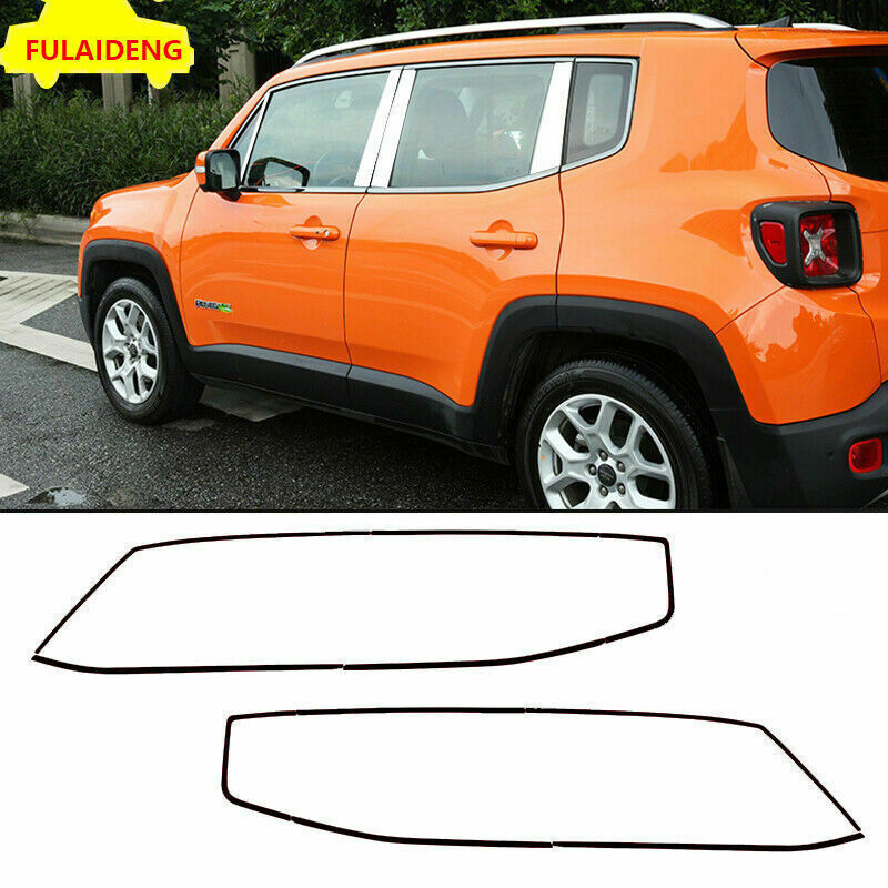 for Jeep Renegade 2016-2020 Glossy Black Window Frame Sill Molding Trim Cover