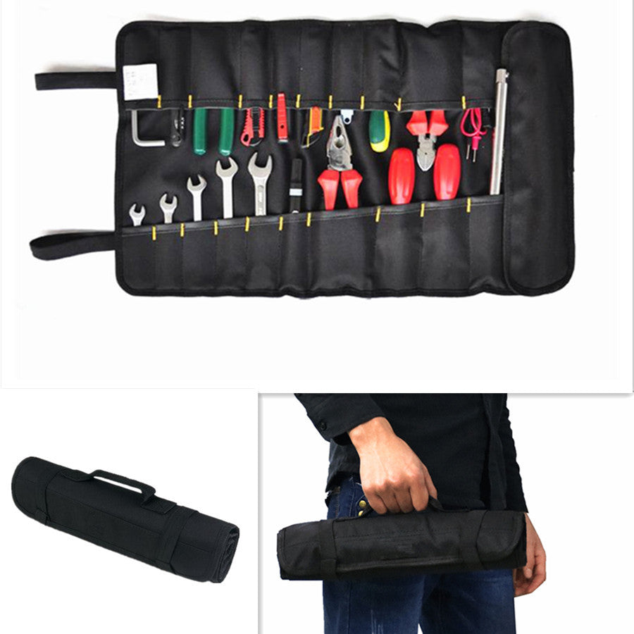 Canvas Roll Repairing Tool Bag Car Service Reels Pocket Storage Portable Pouch