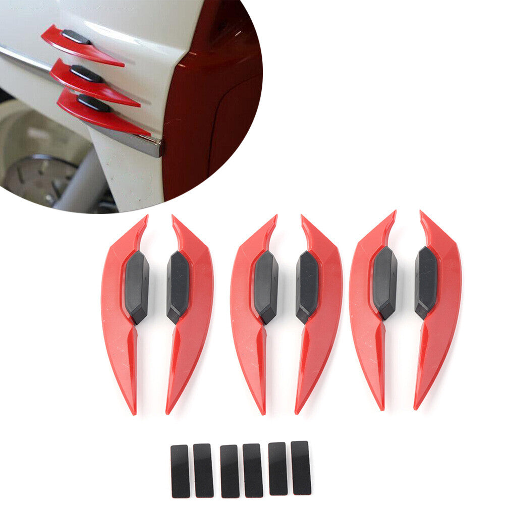 6¢ª Verkleidung Winglets Seitenspoiler Deflektor Air Wing Kit Motor Universal Rot