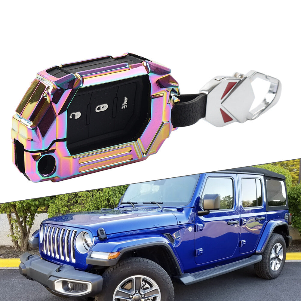 for Smart Keyless Remote Key Fob Cover for Jeep for Wrangler 2018-24 Gladiator 20-24