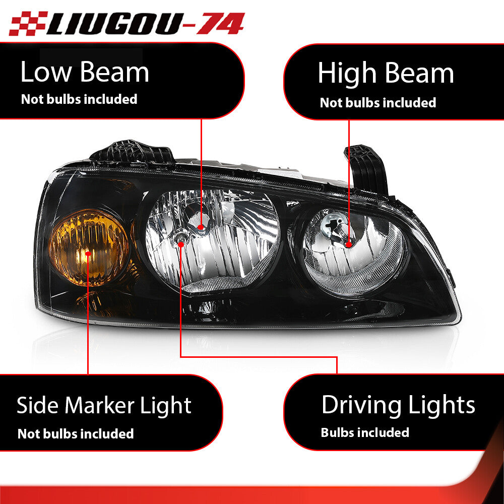 Black headlights and front corner headlight assembly suitable for 04-06 for Hyundai for Elantra