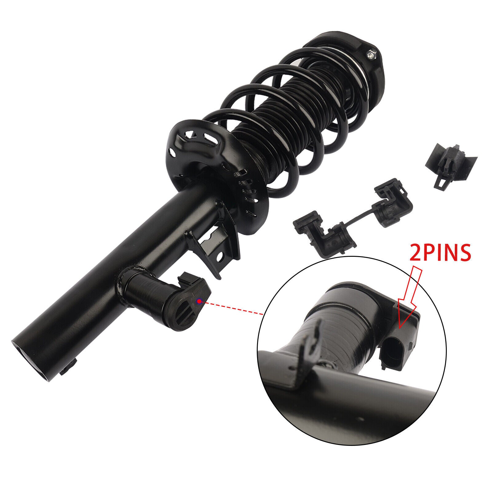 Pair Front Shock Coil Spring Struts Assembly for VW for Passat CC for Golf Scirocco EOS