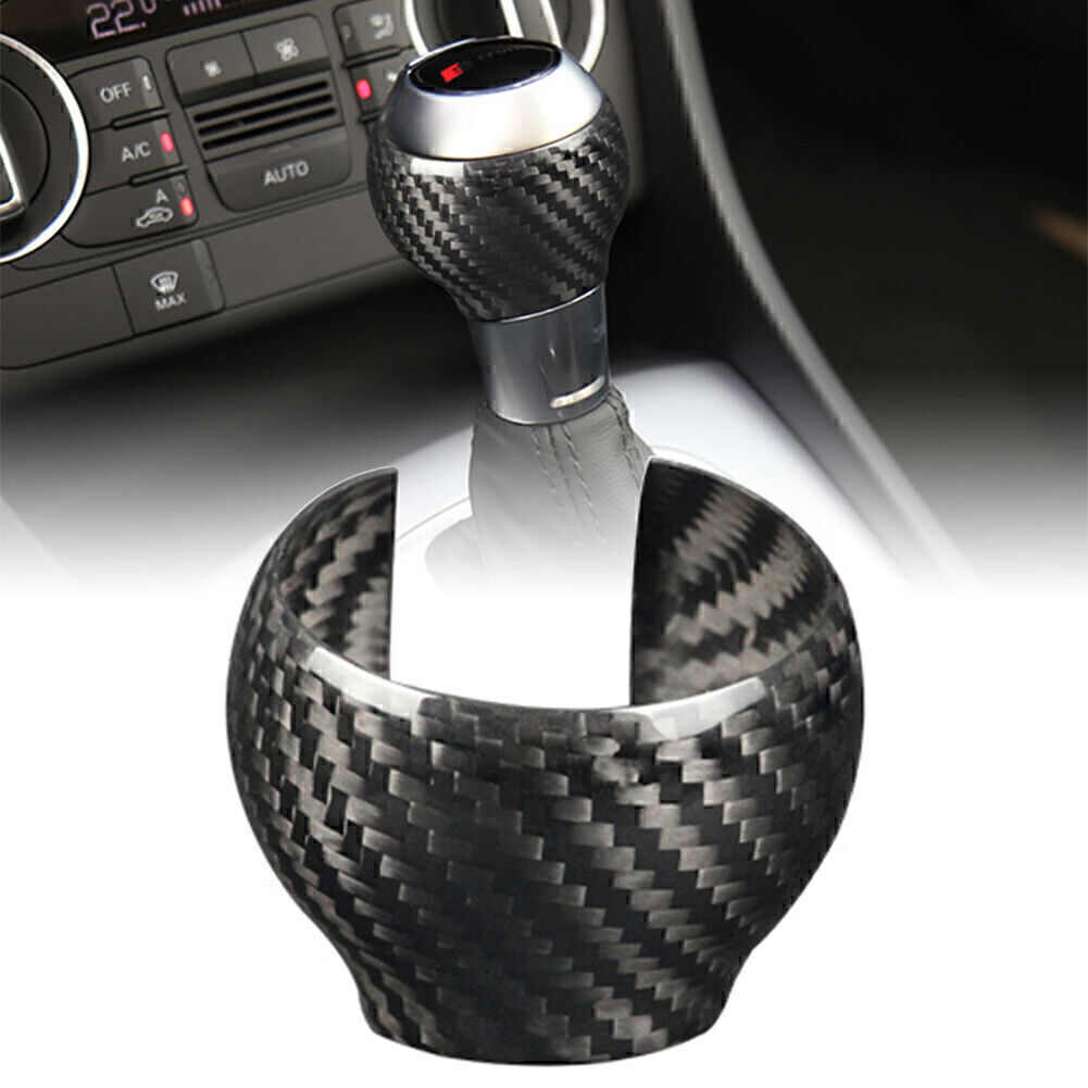 Carbon Fiber Gear Shift Knob Head Cover Trim for 2013-2018 14 15 for Audi Q3 Black
